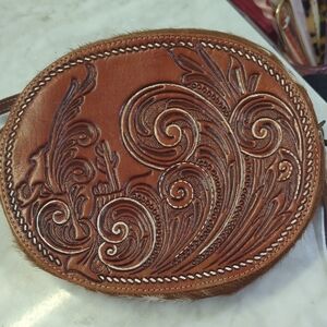 Myra Bag Brown Embossed Crossbody Bag